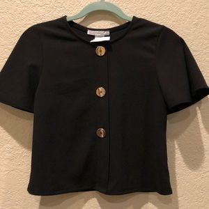 Dressy short black top
